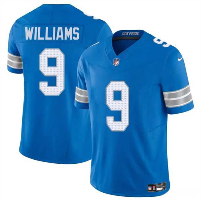 Men & Women & Youth Detroit Lions #9 Jameson Williams Blue 2024 F.U.S.E. Vapor Limited Stitched Jersey